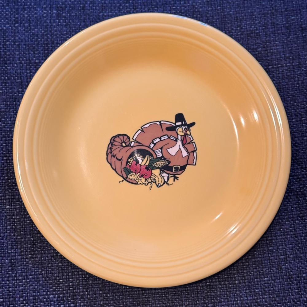 Fiestaware Fiesta Vintage Sunflower Thanksgiving Turkey Cornucopia Dinner Plate